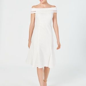 NWOT - Calvin Klein Eyelet Off Shoulder Dress!